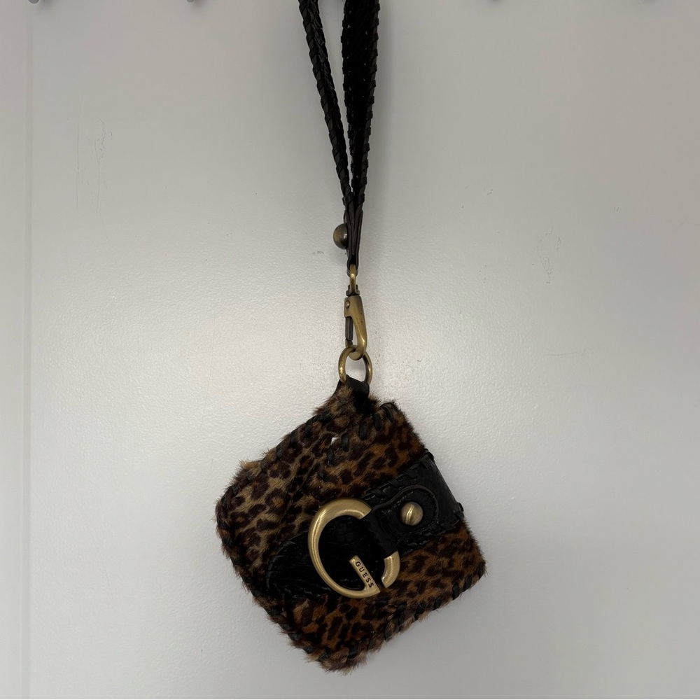 Leopard Faux Fur Mini Clutch